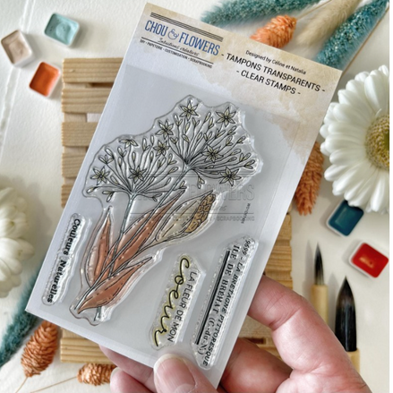 SET TIMBRI - L'AGAPANTHE - BRE136- CHOU & FLOWERS