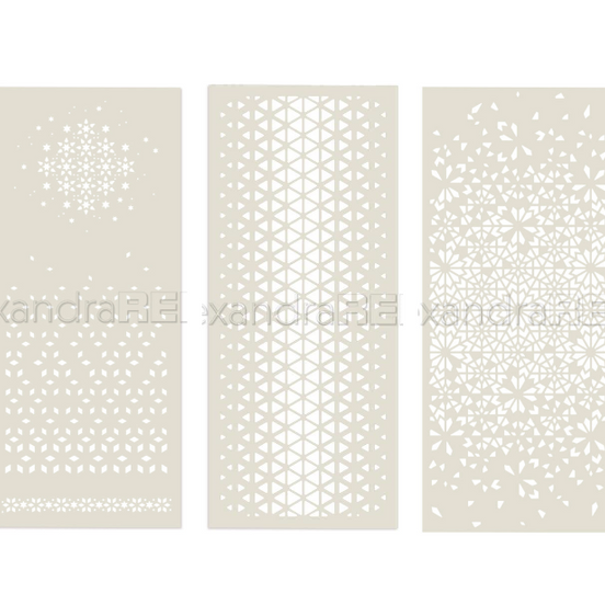 BUNDLE 3 Stencils 'ORNAMENT' - ST-AR-Mu0063-88-98 A.RENKE