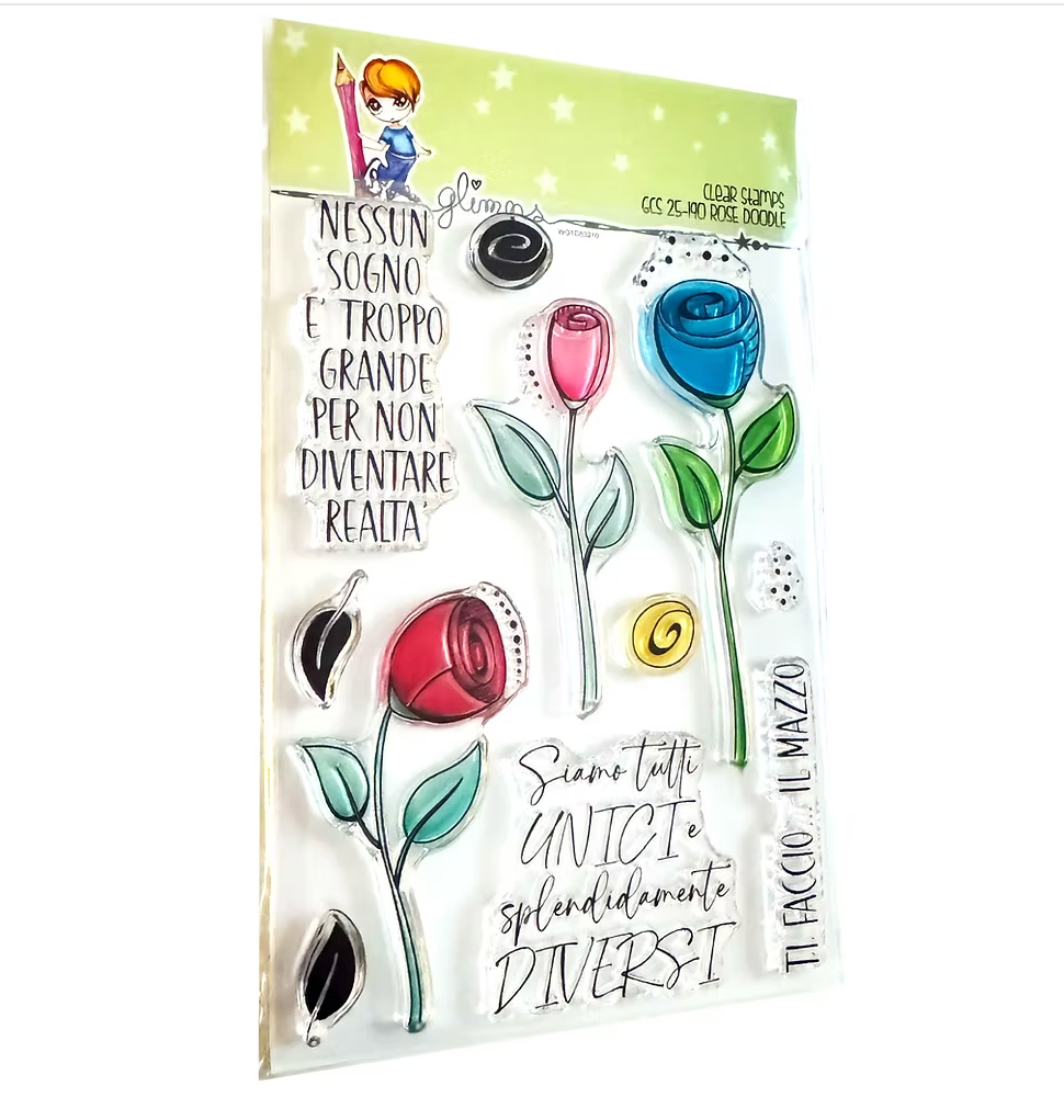 Set Timbri " ROSE DOODLE "- GCS 25-190 - GLIMPS