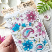 SET TIMBRI - IMPRIME -VIB112- CHOU & FLOWERS