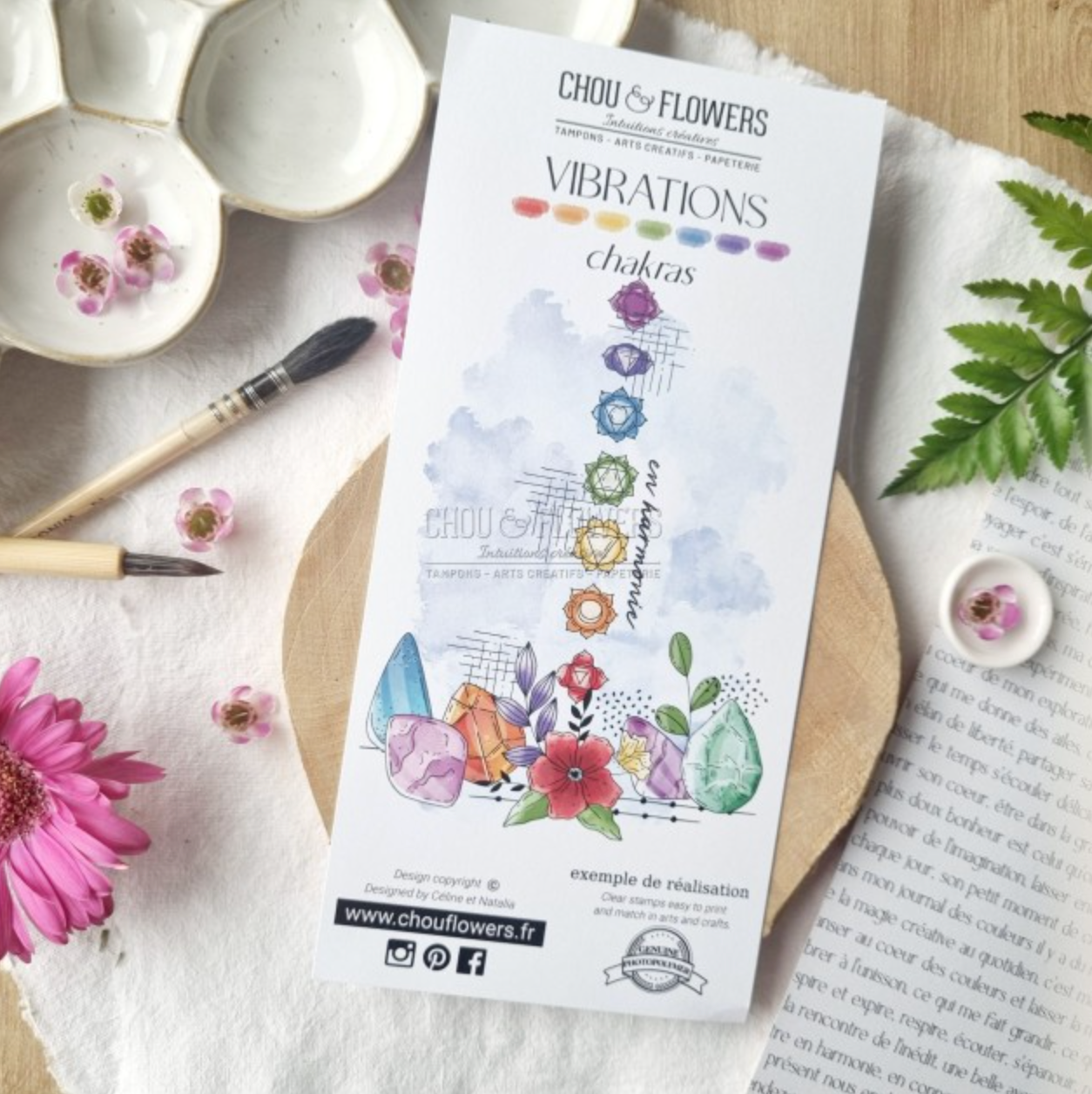 SET TIMBRI - CHAKRAS -VIB118- CHOU & FLOWERS