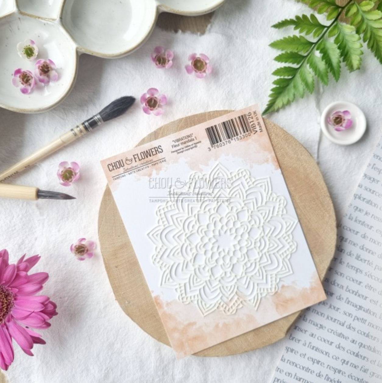 Stencil - FLEUR MANDALA 1 - VIB126 - CHOU & FLOWERS