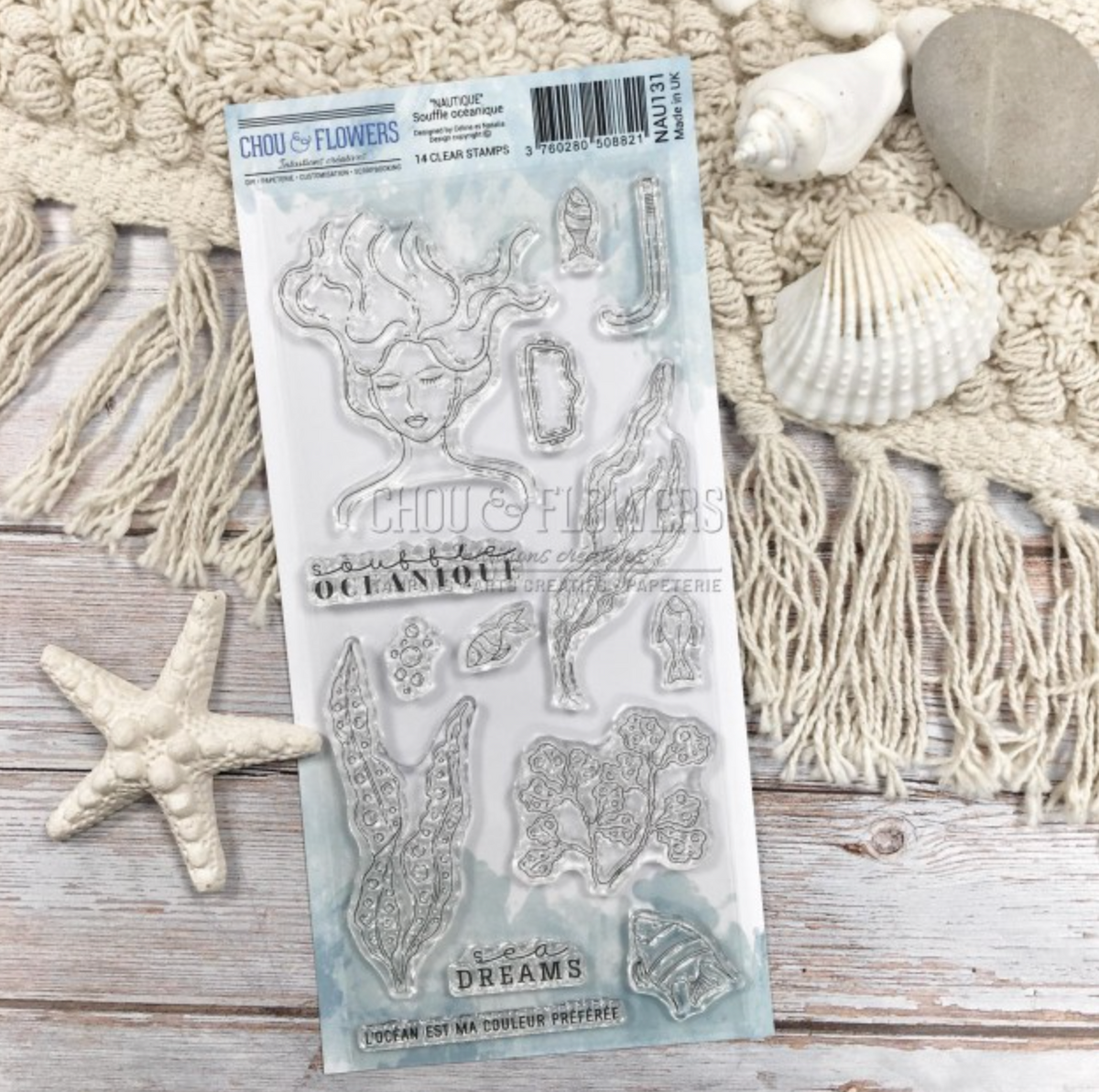 CLEAR STAMP SET -SOUFFLE OCEANIQUE- NAU131 - CHOU & FLOWERS