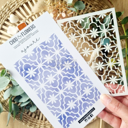 Stencil -AJOURE - SUD129 - CHOU &amp; FLOWERS