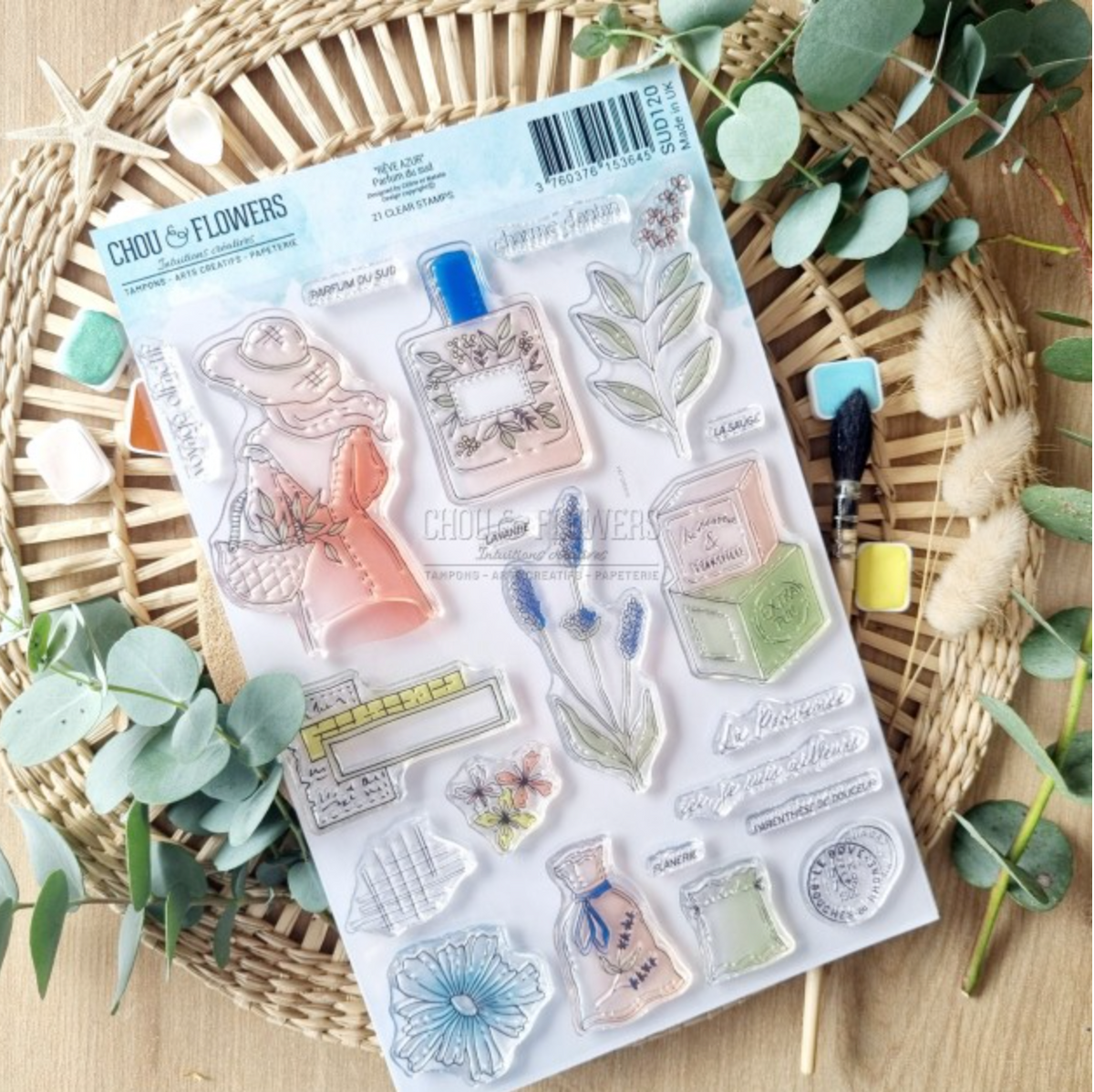 STAMP SET - PARFUM DU SUD -SUD120 - CHOU & FLOWERS