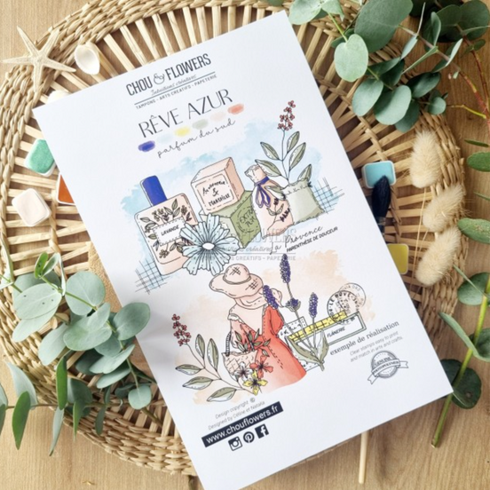 STAMP SET - PARFUM DU SUD -SUD120 - CHOU &amp; FLOWERS