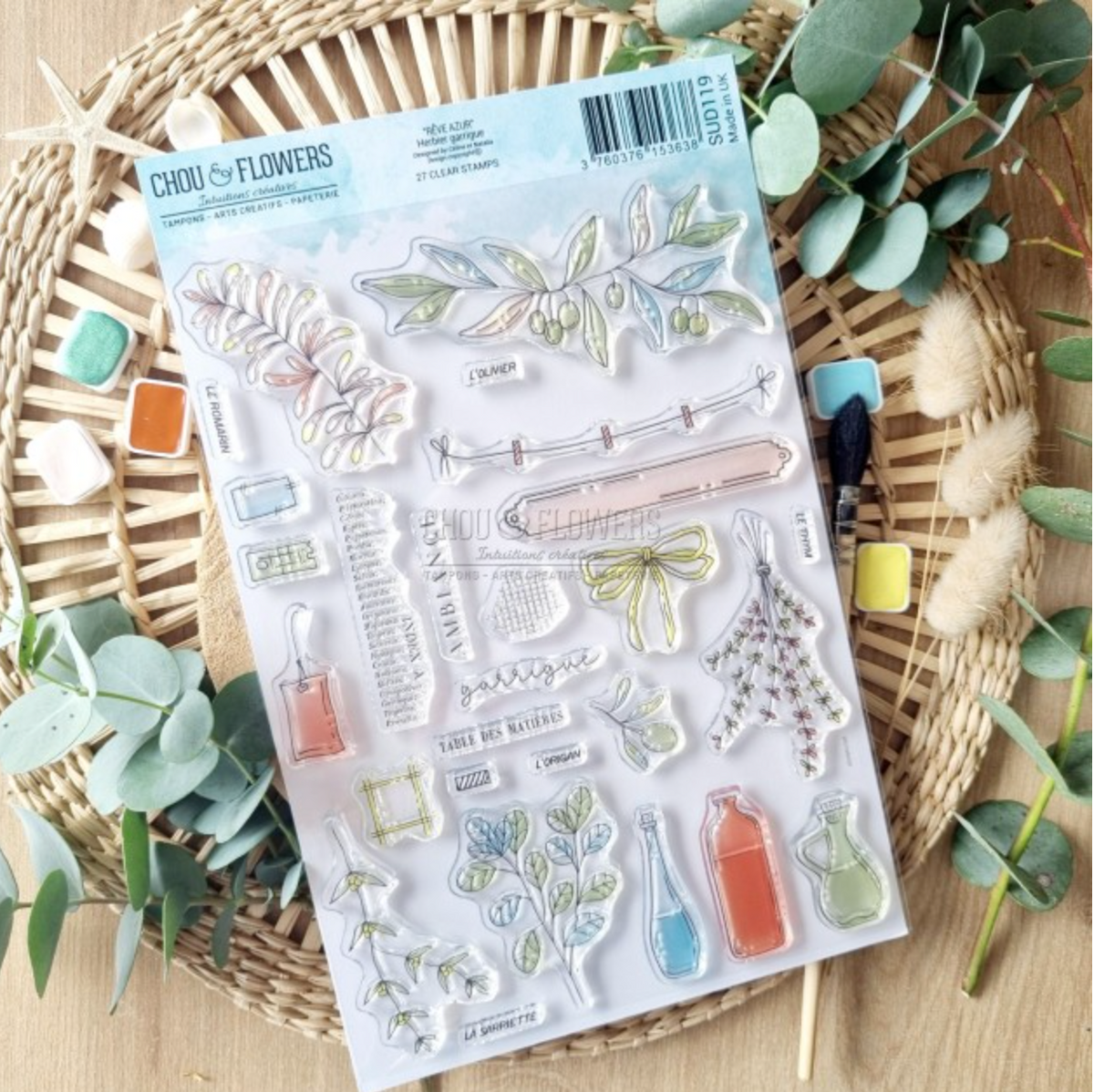 STAMP SET - HERBIER GARRIGUE -SUD119 - CHOU & FLOWERS