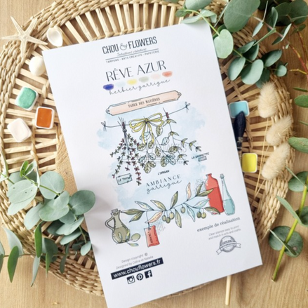 SET TIMBRI - HERBIER GARRIGUE -SUD119 - CHOU & FLOWERS