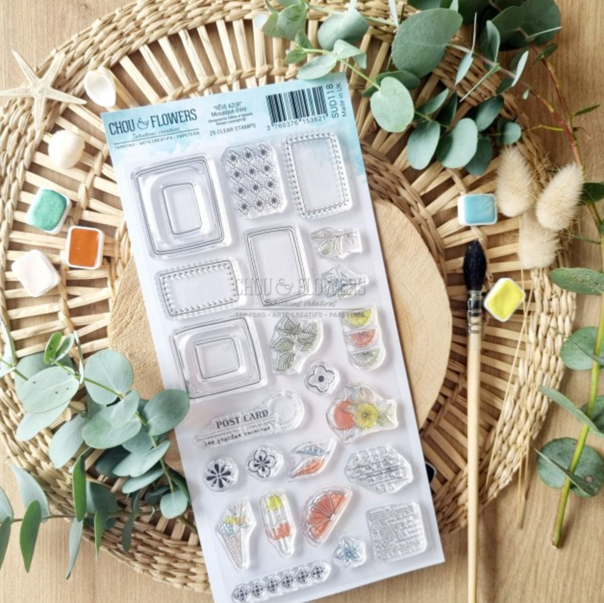 STAMP SET - MOSAIQUE D'ETE - SUD118 - CHOU & FLOWERS