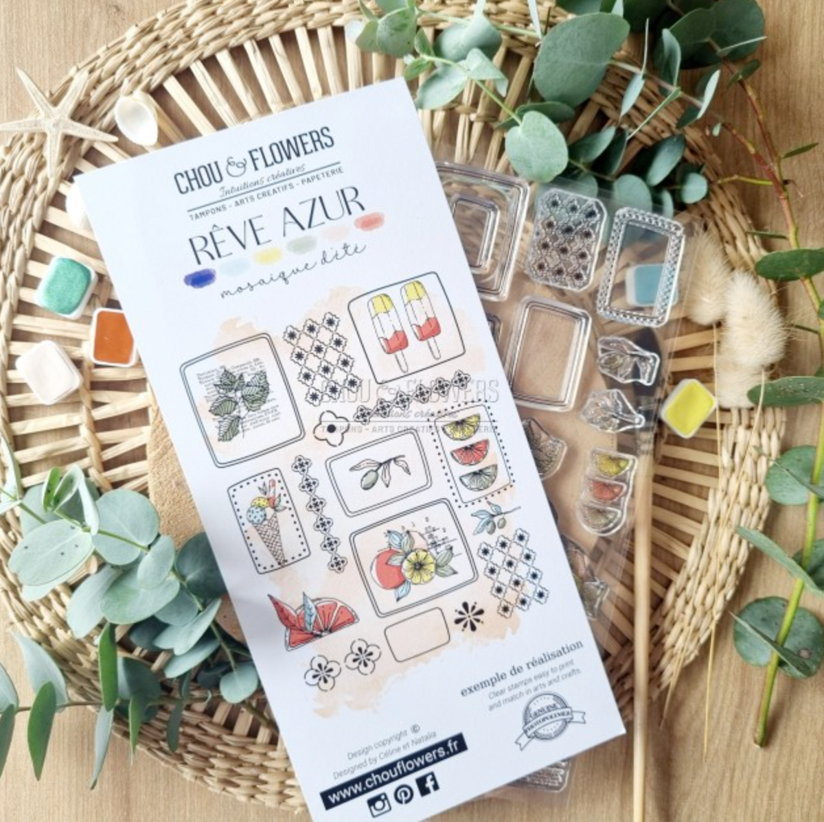 STAMP SET - MOSAIQUE D'ETE - SUD118 - CHOU & FLOWERS