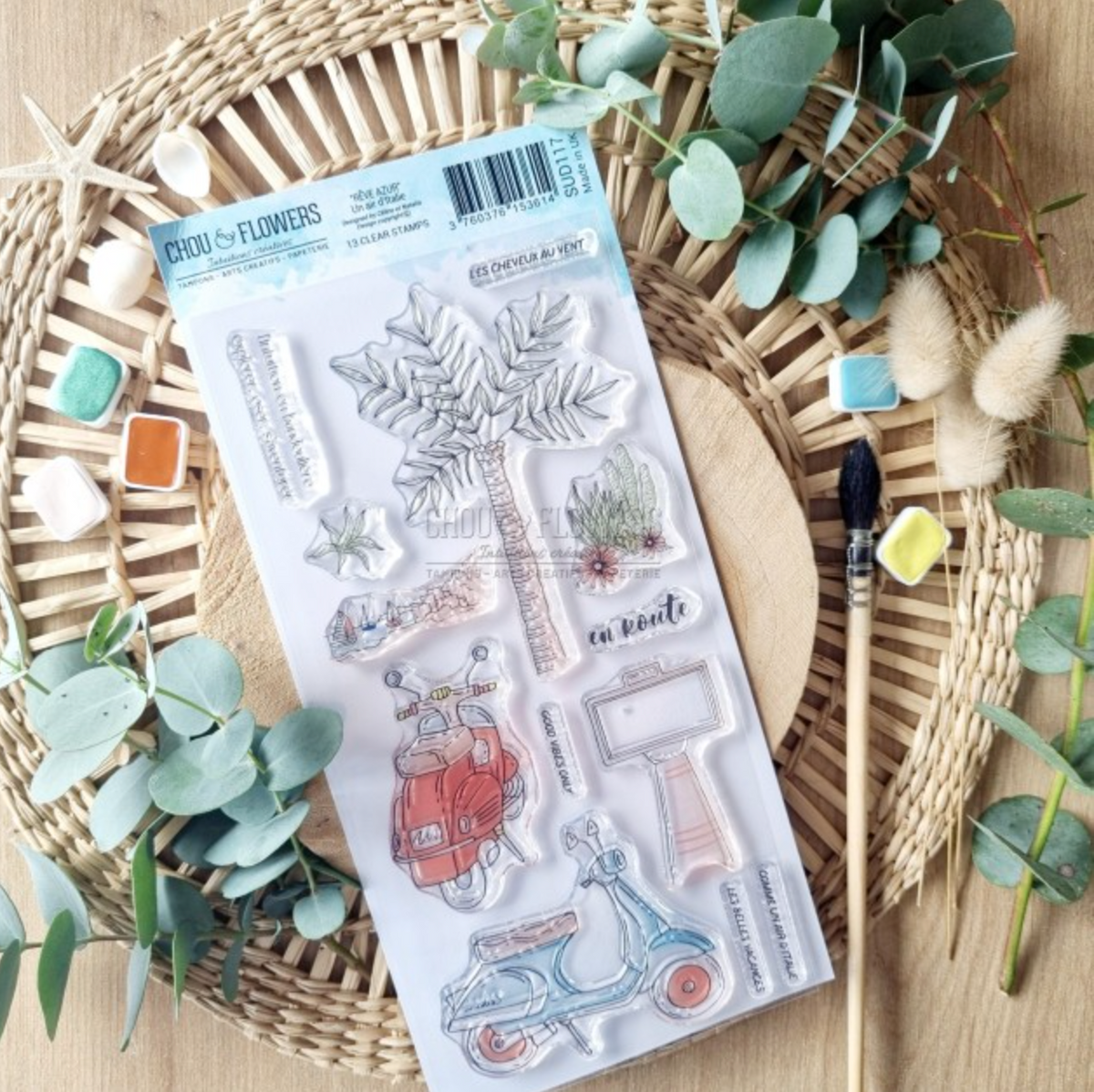 STAMP SET - UN AIR D'ITALIE - SUD117 - CHOU & FLOWERS