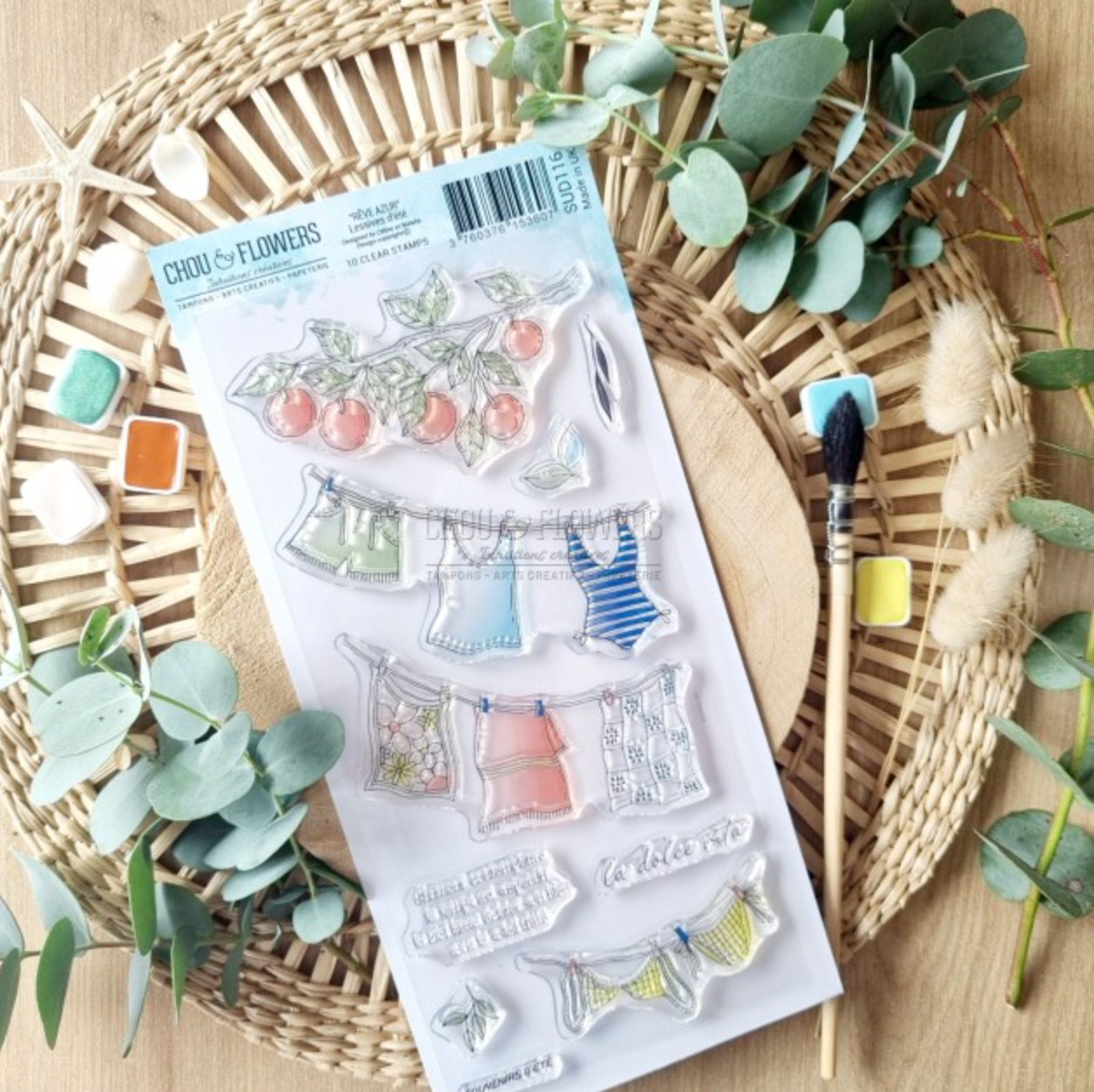 SET TIMBRI - LESSIVES D'ETE -SUD116 - CHOU & FLOWERS
