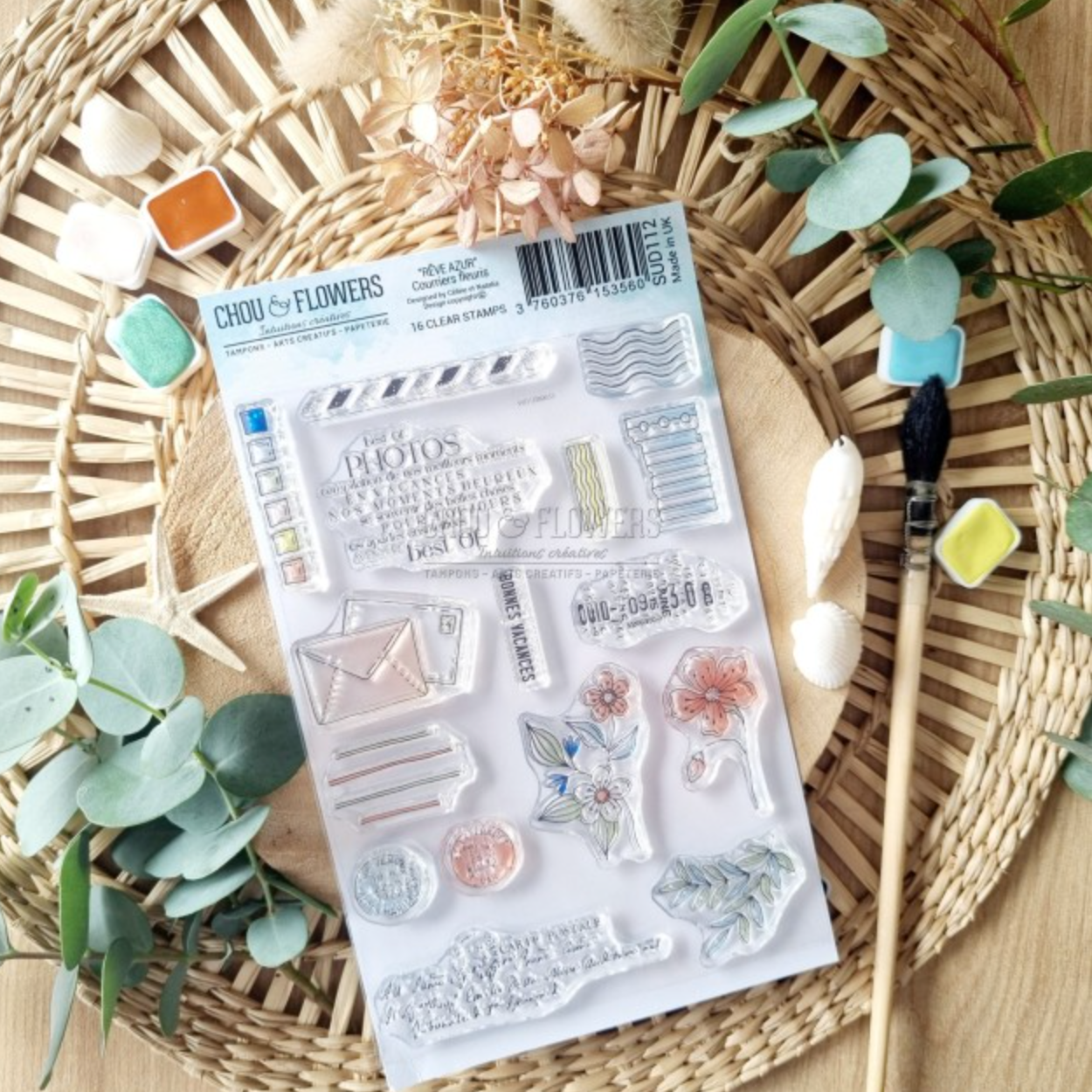 SET TIMBRI - COURRIERS FLEURIS - SUD112 - CHOU & FLOWERS
