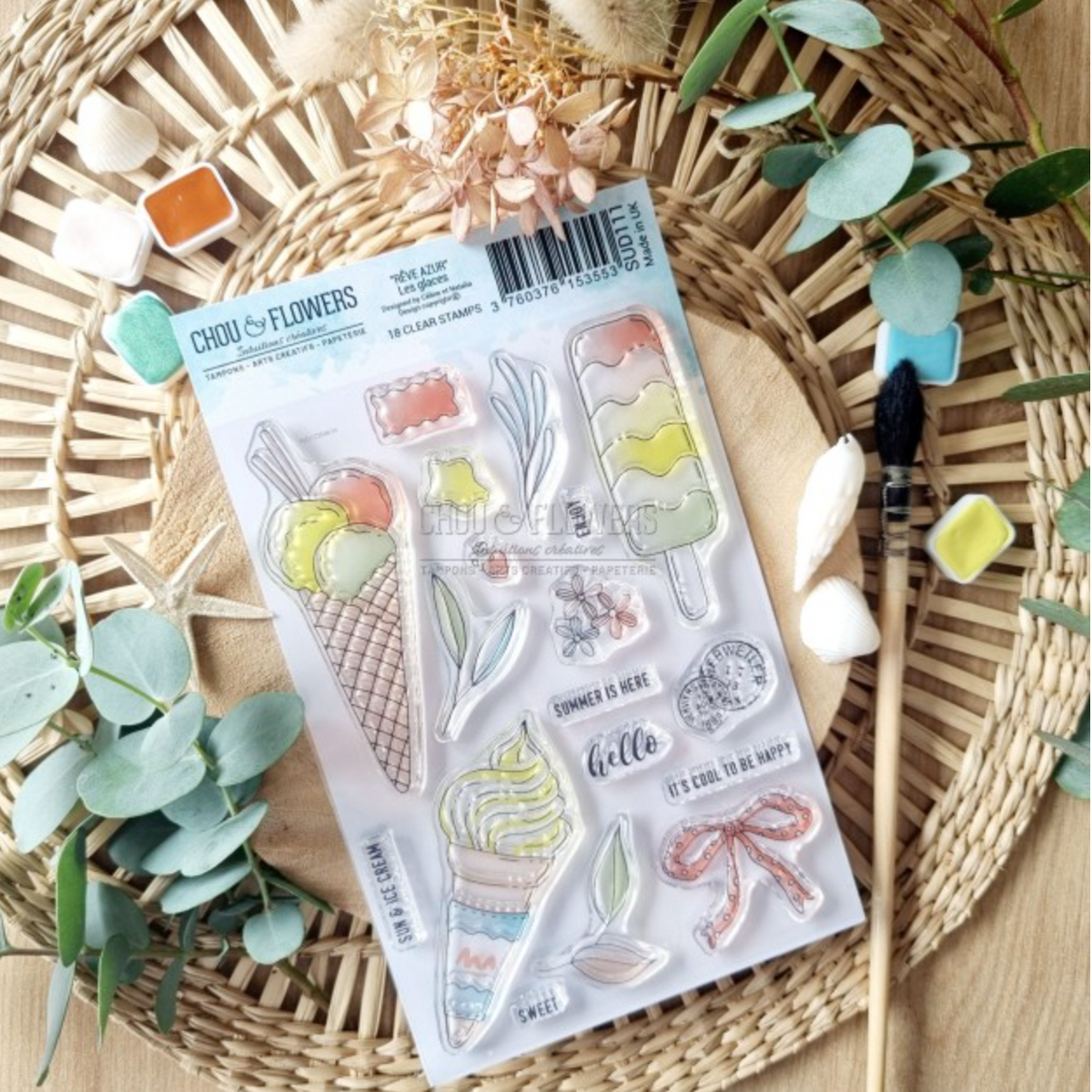 STAMP SET - LES GLACES - SUD111 - CHOU & FLOWERS