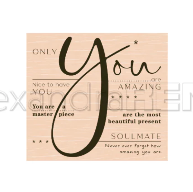 Wooden stamp "TypoArt You" - HS-AR-W1023- A.RENKE