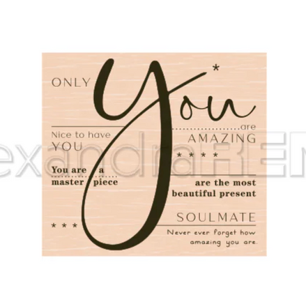 Wooden stamp "TypoArt You" - HS-AR-W1023- A.RENKE