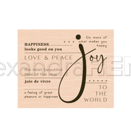 Wooden stamp "TypoArt Joy" - HS-AR-W1022- A.RENKE