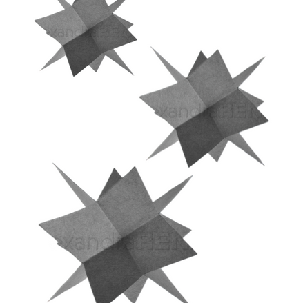 BUNDLE '3D folding star' dies - D-AR-3D0092-93-94 - A. RENKE