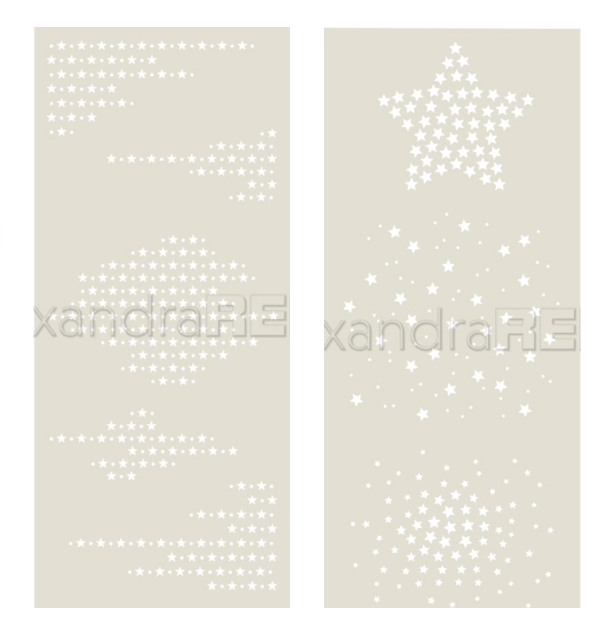 BUNDLE 2 Stencils 'STARS'- ST-AR-Mu0095-96- A.RENKE