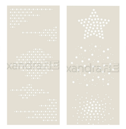BUNDLE 2 Stencils 'STARS'- ST-AR-Mu0095-96- A.RENKE