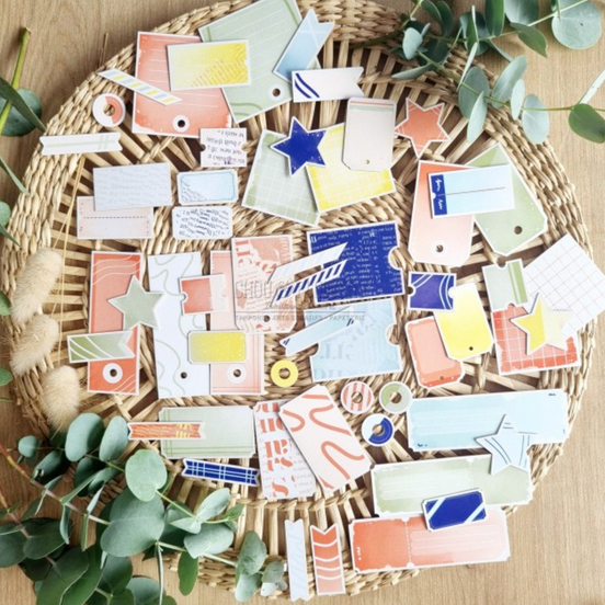 SET DIE-CUTS "ETIQUETTES SUD" -SUD126- CHOU & FLOWERS