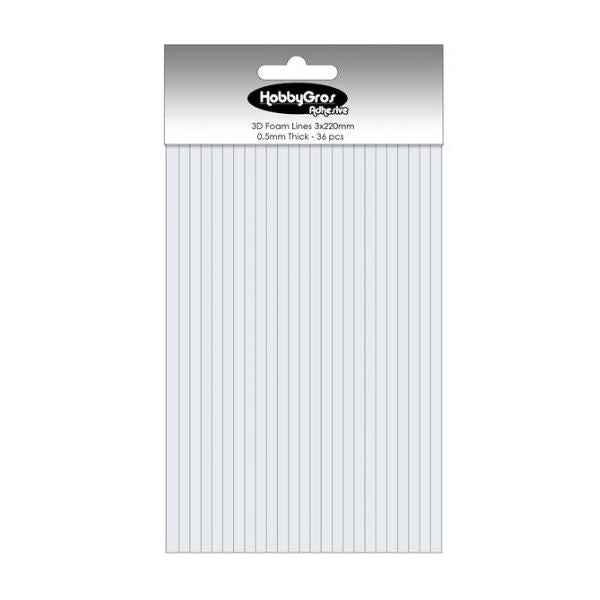 0.5 mm thick double-sided adhesive tape in strips - HGA003 - HOBBY GROSS