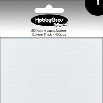 5959 BIADESIVO spessorato 0,5 x 5 x 5 mm - HOBBYGROS