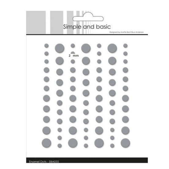 Enamel Dots MATE SBA055  'Concrete'-  SIMPLE AND BASIC