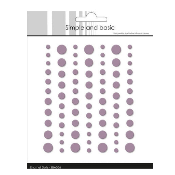 Enamel Dots MATE SBA056  'Heather'-  SIMPLE AND BASIC