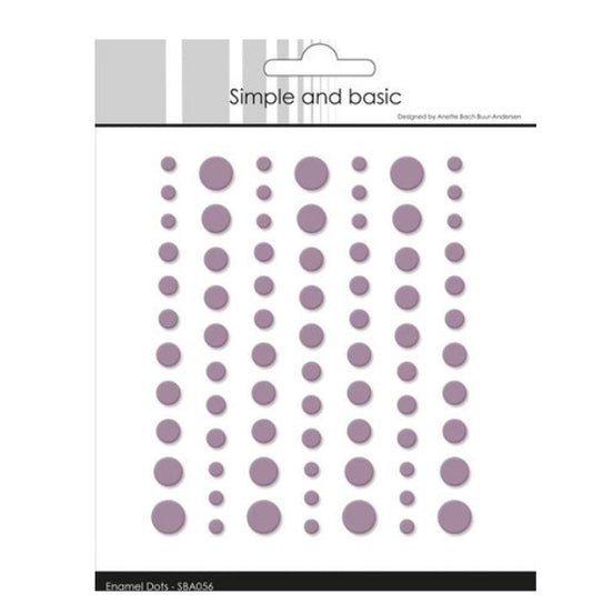 Enamel Dots MATE SBA056  'Heather'-  SIMPLE AND BASIC