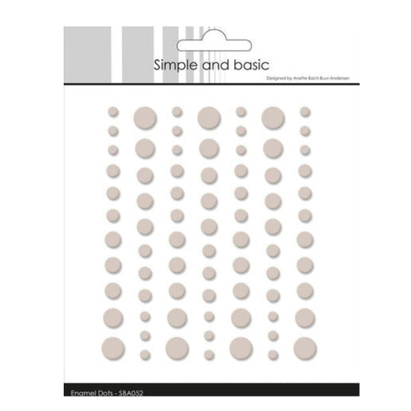 Enamel Dots MATE SBA052  'Beige'-  SIMPLE AND BASIC
