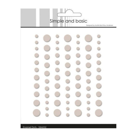 Enamel Dots MATE SBA052  'Beige'-  SIMPLE AND BASIC
