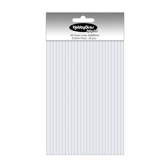 BIADESIVO spessorato 0,5 mm  in STRISCE - HGA003 - HOBBY GROS