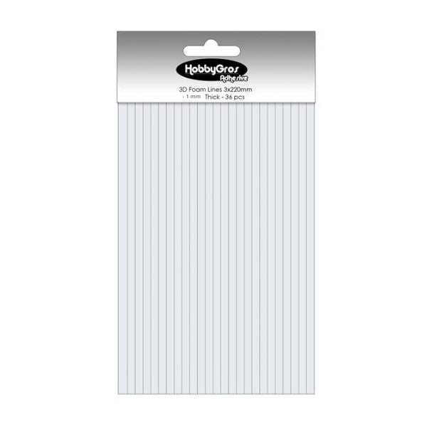 1 mm thick double-sided adhesive tape in strips - HGA004 - HOBBY GROSS