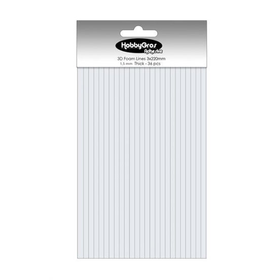 BIADESIVO spessorato 1,5 mm  in STRISCE - HGA005 - HOBBYGROS
