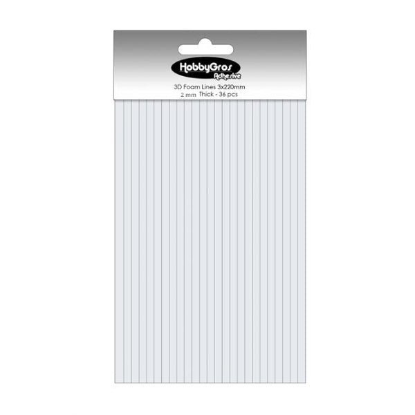 2mm thick double-sided adhesive tape in strips - HGA006 - HOBBY GROSS