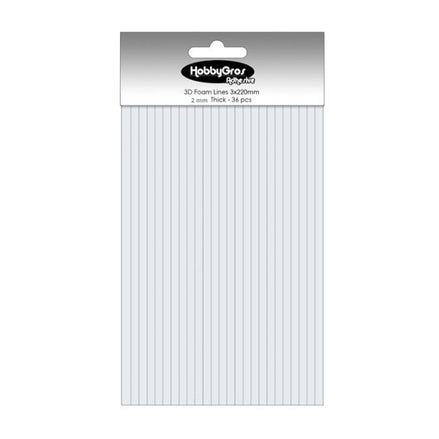 BIADESIVO spessorato 2 mm  in STRISCE - HGA006 - HOBBYGROS