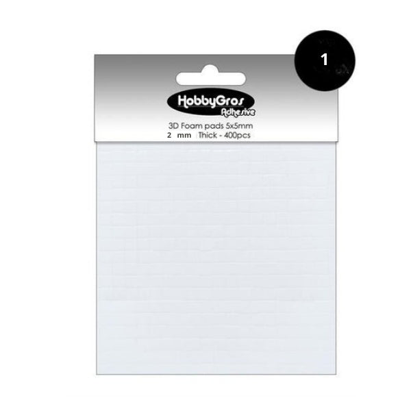 5963 BIADESIVO spessorato 2 x 5 x 5 mm - HOBBYGROS