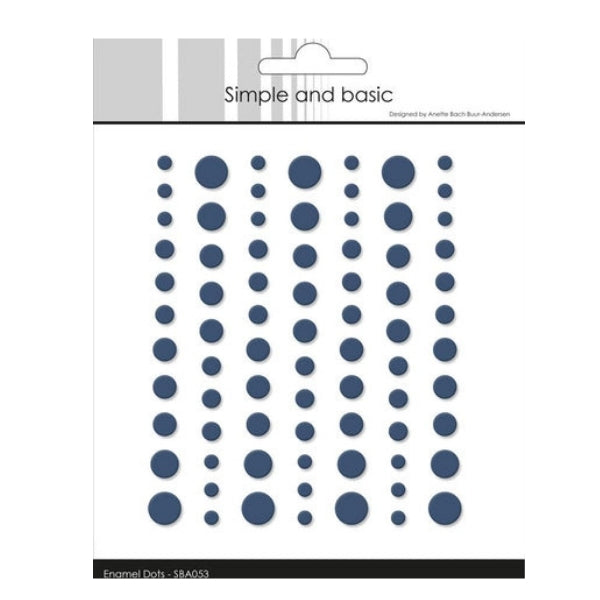 Enamel Dots MATE SBA053  'Navy'-  SIMPLE AND BASIC