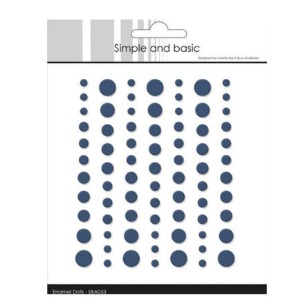 Enamel Dots MATE SBA053  'Navy'-  SIMPLE AND BASIC