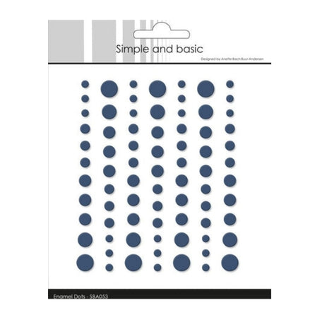 Enamel Dots MATE SBA053  'Navy'-  SIMPLE AND BASIC