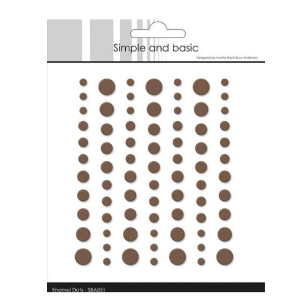 Enamel Dots MATE SBA051  'Coffee'-  SIMPLE AND BASIC