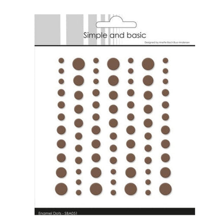 Enamel Dots MATE SBA051  'Coffee'-  SIMPLE AND BASIC