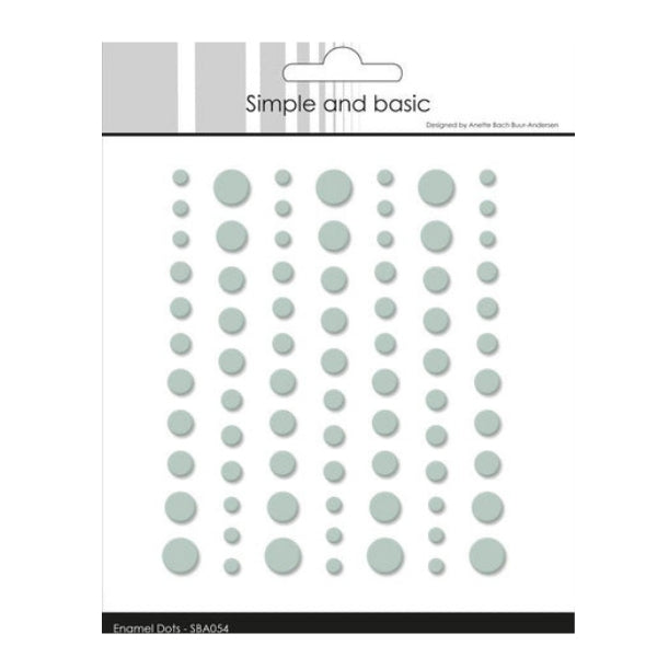 Enamel Dots MATE SBA054  'Eucalyptus'-  SIMPLE AND BASIC