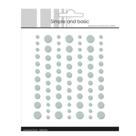Enamel Dots MATE SBA054  'Eucalyptus'-  SIMPLE AND BASIC