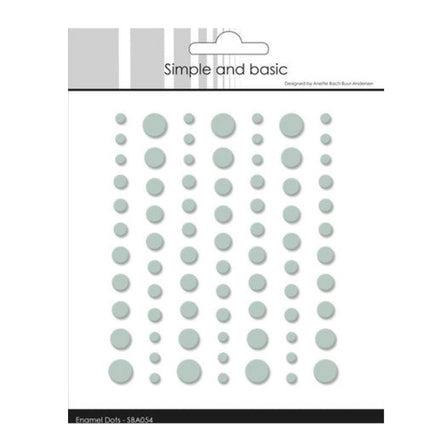 Enamel Dots MATE SBA054  'Eucalyptus'-  SIMPLE AND BASIC