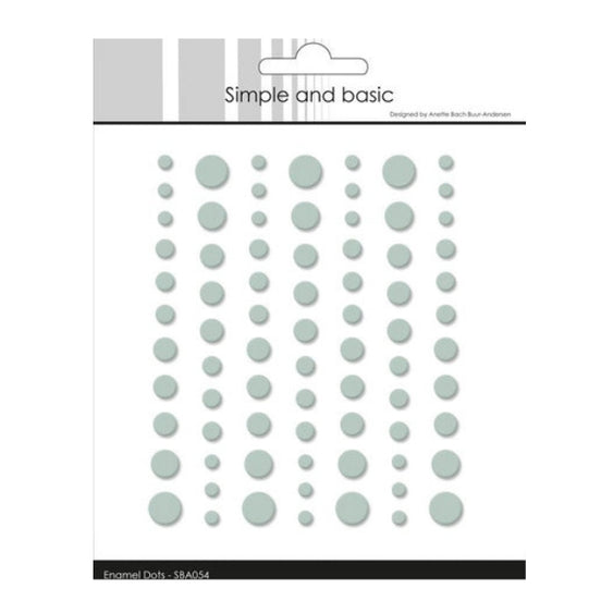 Enamel Dots MATE SBA054  'Eucalyptus'-  SIMPLE AND BASIC