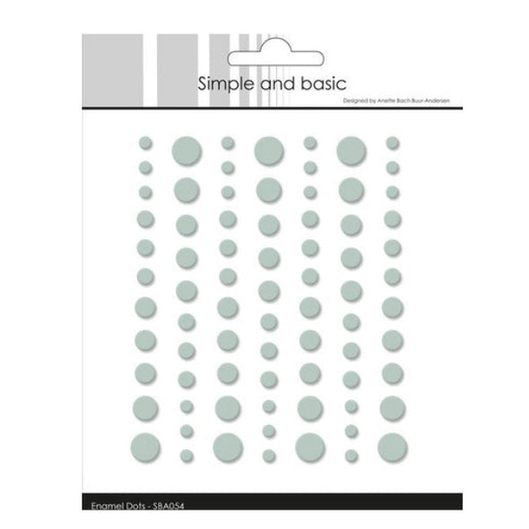 Enamel Dots MATE SBA054  'Eucalyptus'-  SIMPLE AND BASIC