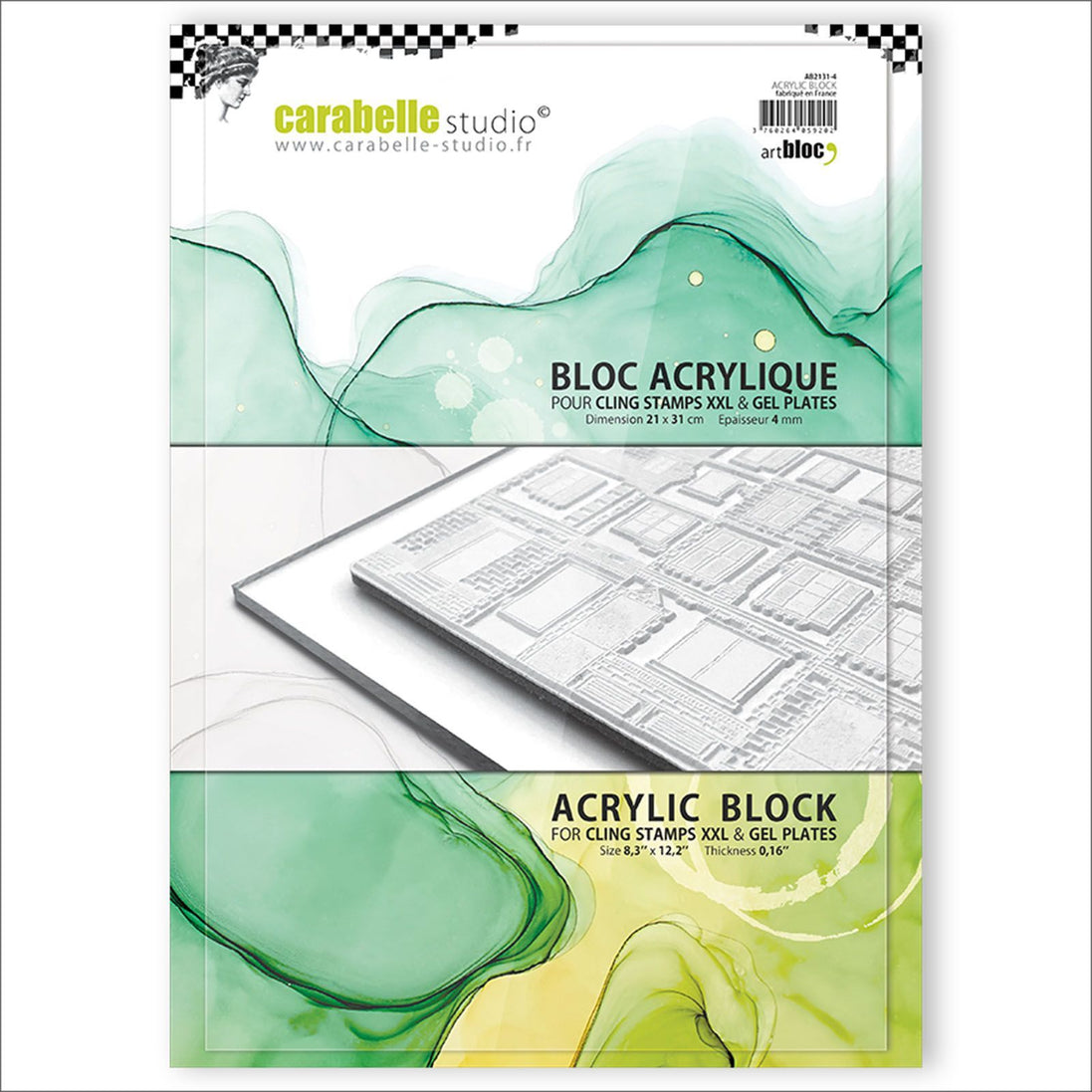 A4 Acrylic Stamp Pad 21x31x0.4 cm - CARABELLE STUDIO