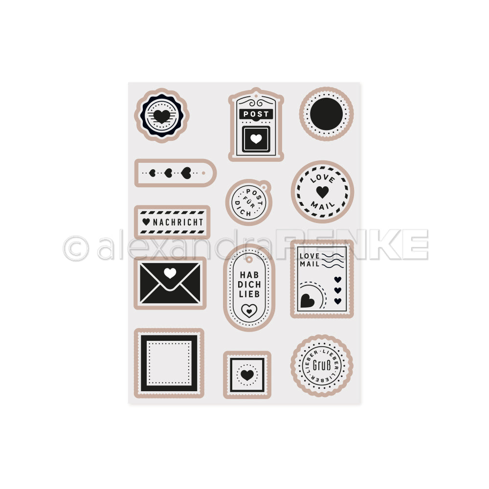 Cut & Emboss Folder 'Little letter messages' - CE-AR-BA0002 - A.RENKE